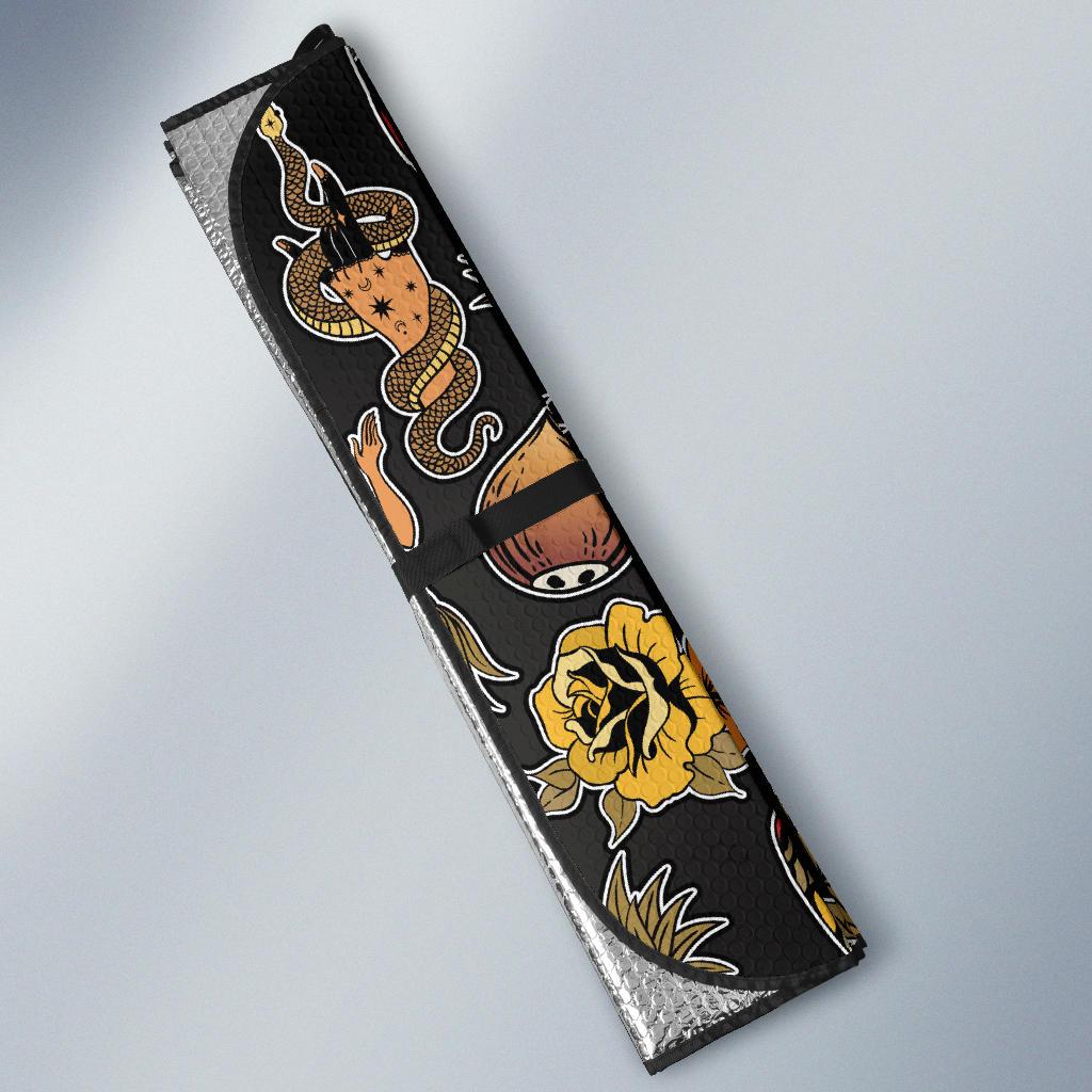 Hula Dancers Hawaiian Style Pattern Print Design 02 Car Sun Shades-JORJUNE.COM