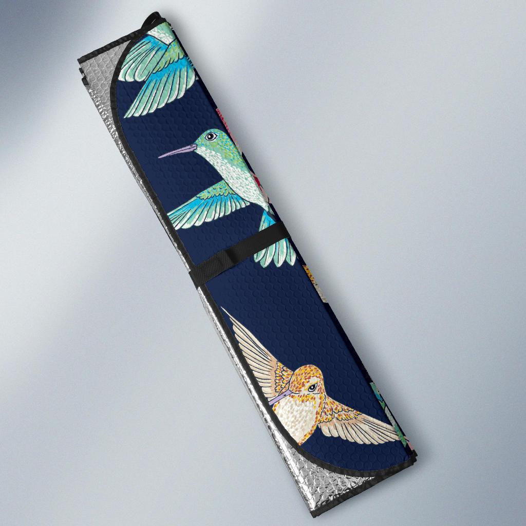 Hummingbird Cute Pattern Print Design 01 Car Sun Shades-JORJUNE.COM