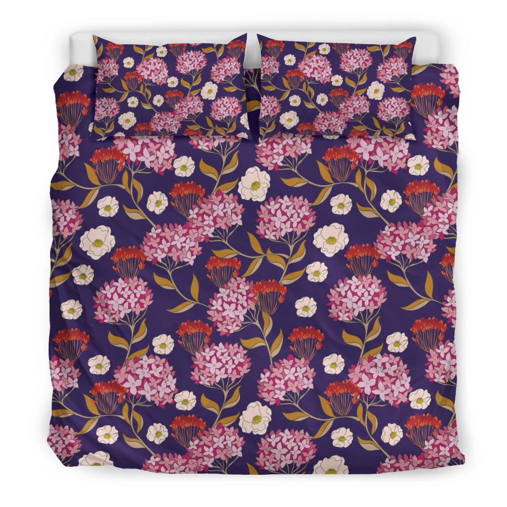 Hydrangea Pattern Print Design HD010 Duvet Cover Bedding Set-JORJUNE.COM