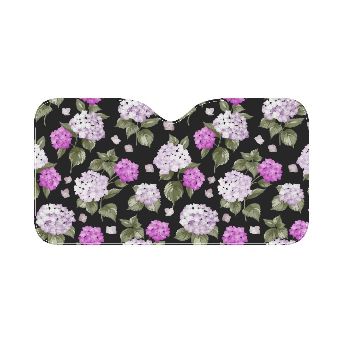 Hydrangea Pattern Print Design HD011 Car Sun Shade-JorJune