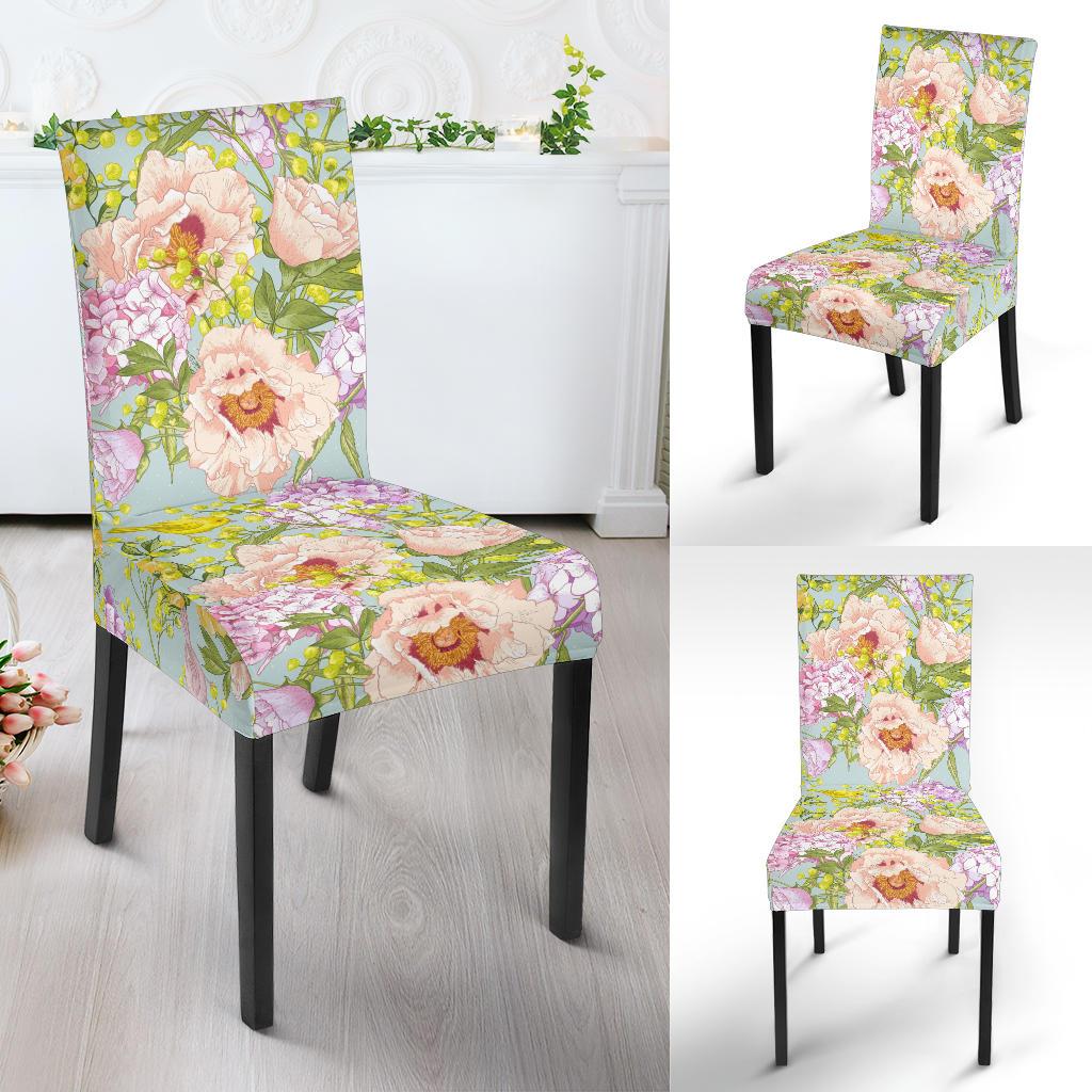 Hydrangea Pattern Print Design HD02 Dining Chair Slipcover-JORJUNE.COM