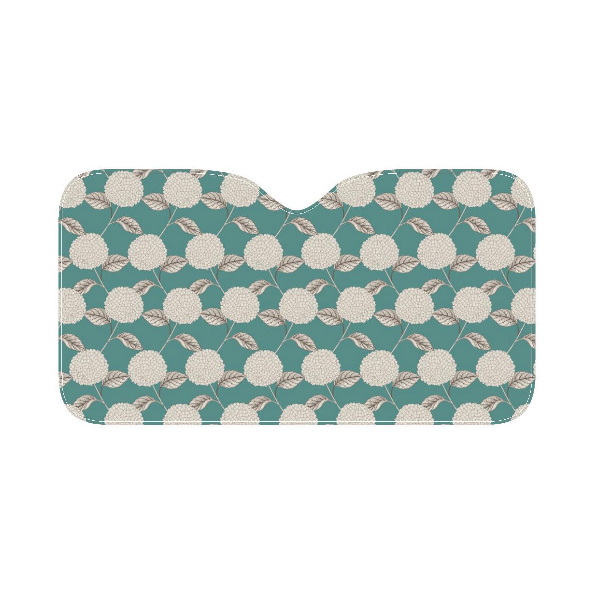 Hydrangea Pattern Print Design HD03 Car Sun Shade-JorJune