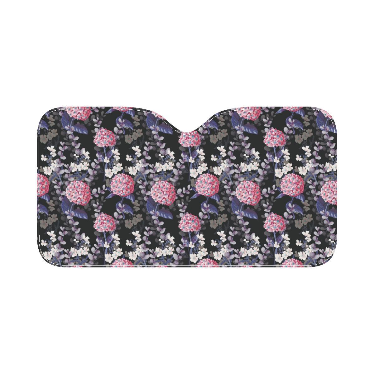 Hydrangea Pattern Print Design HD04 Car Sun Shade-JorJune