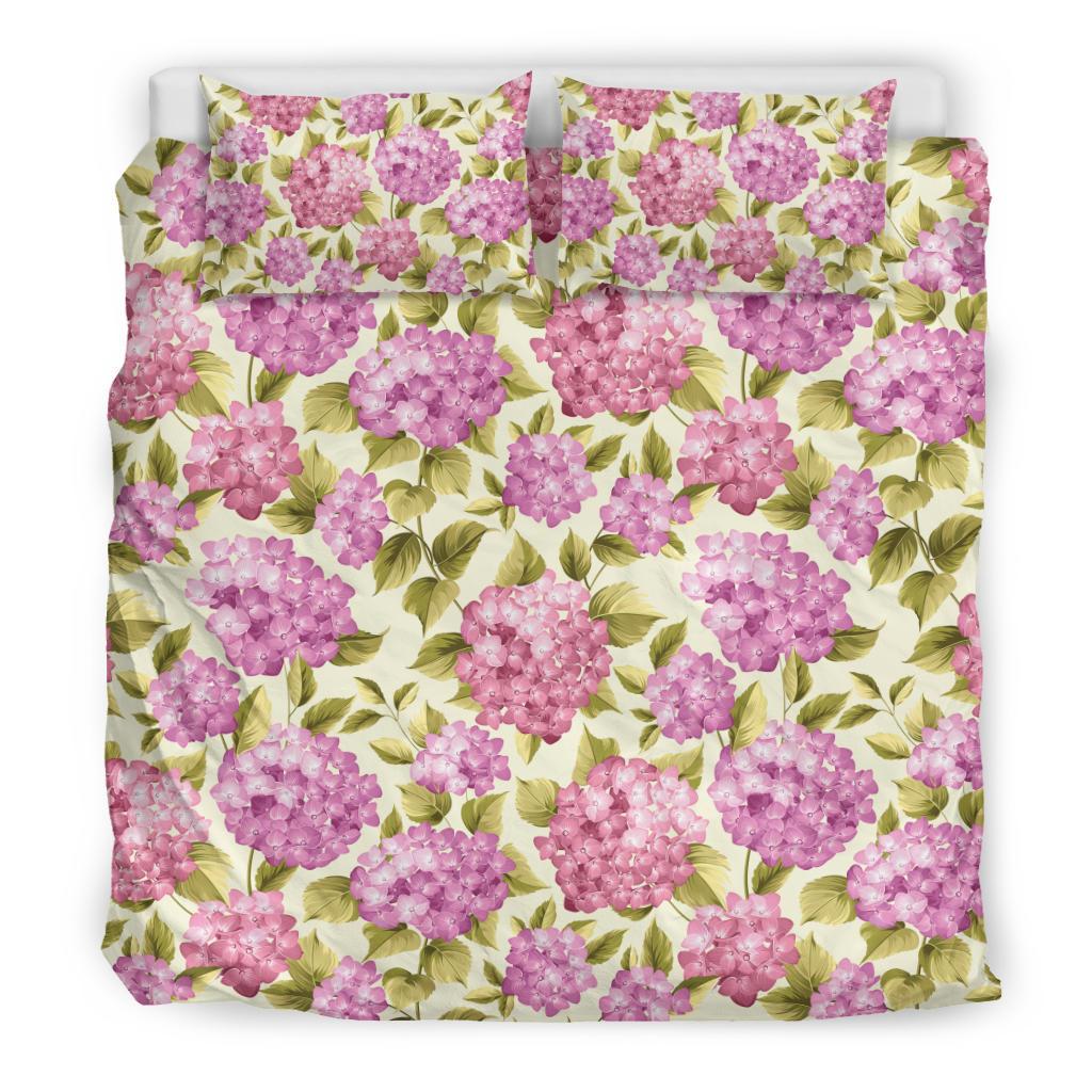 Hydrangea Pattern Print Design HD05 Duvet Cover Bedding Set-JORJUNE.COM