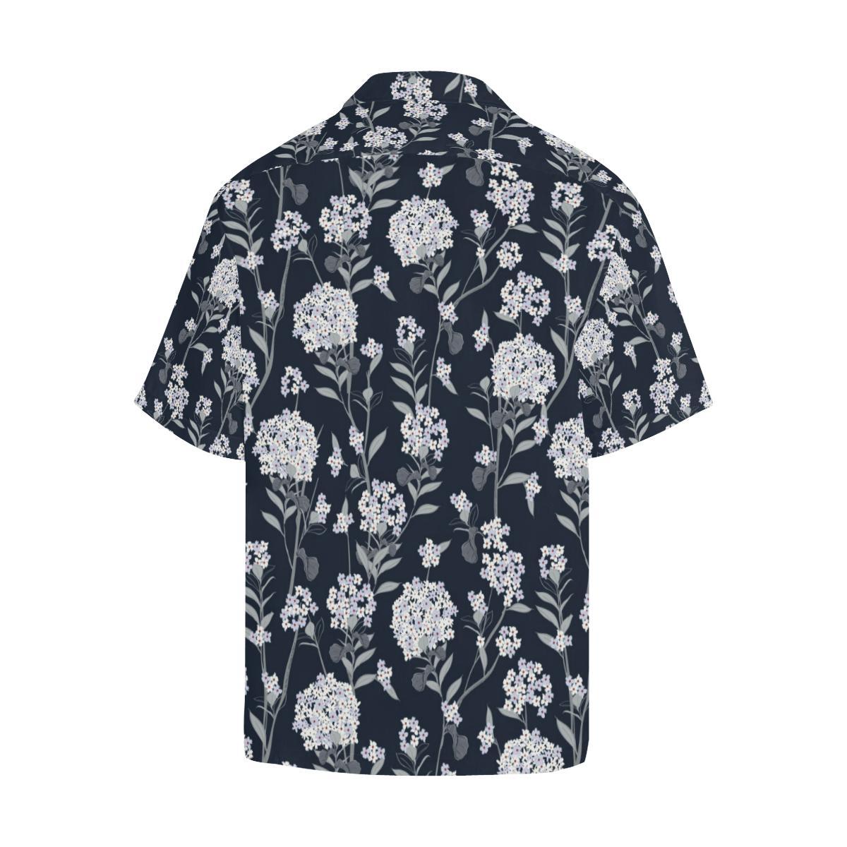 Hydrangea Pattern Print Design HD07 Men Hawaiian Shirt-JorJune