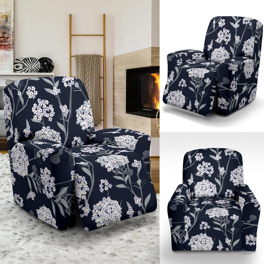 Hydrangea Pattern Print Design HD07 Recliner Slipcover-JORJUNE.COM