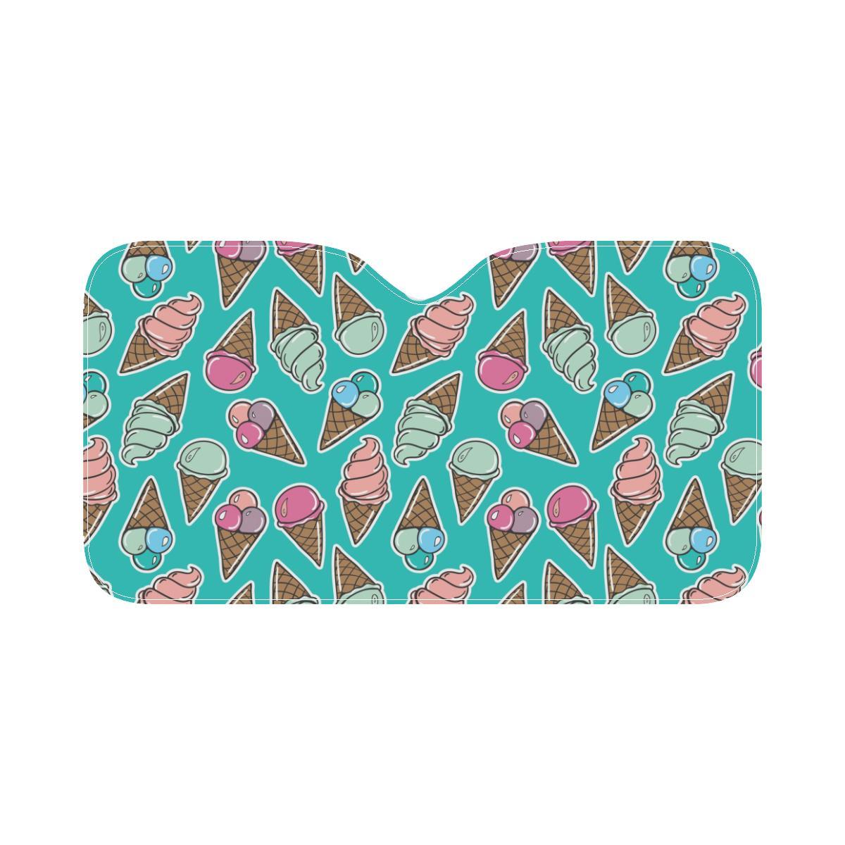 Ice Cream Pattern Print Design IC01 Car Sun Shade-JorJune