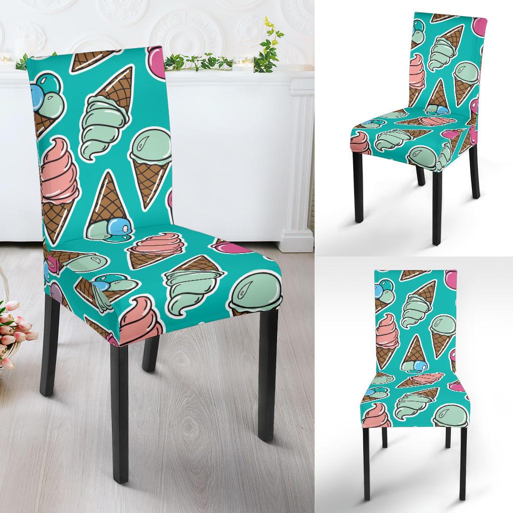 Ice Cream Pattern Print Design IC01 Dining Chair Slipcover-JORJUNE.COM