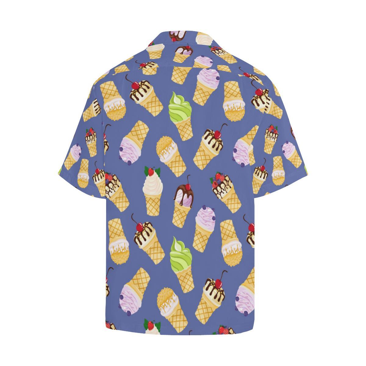 Ice Cream Pattern Print Design IC03 Men Hawaiian Shirt-JorJune