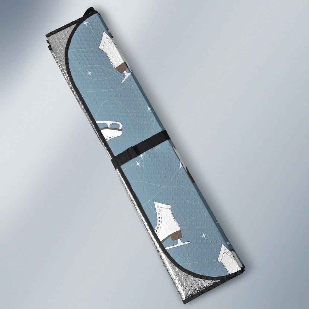 Ice Skate Pattern Print Design 02 Car Sun Shades-JORJUNE.COM