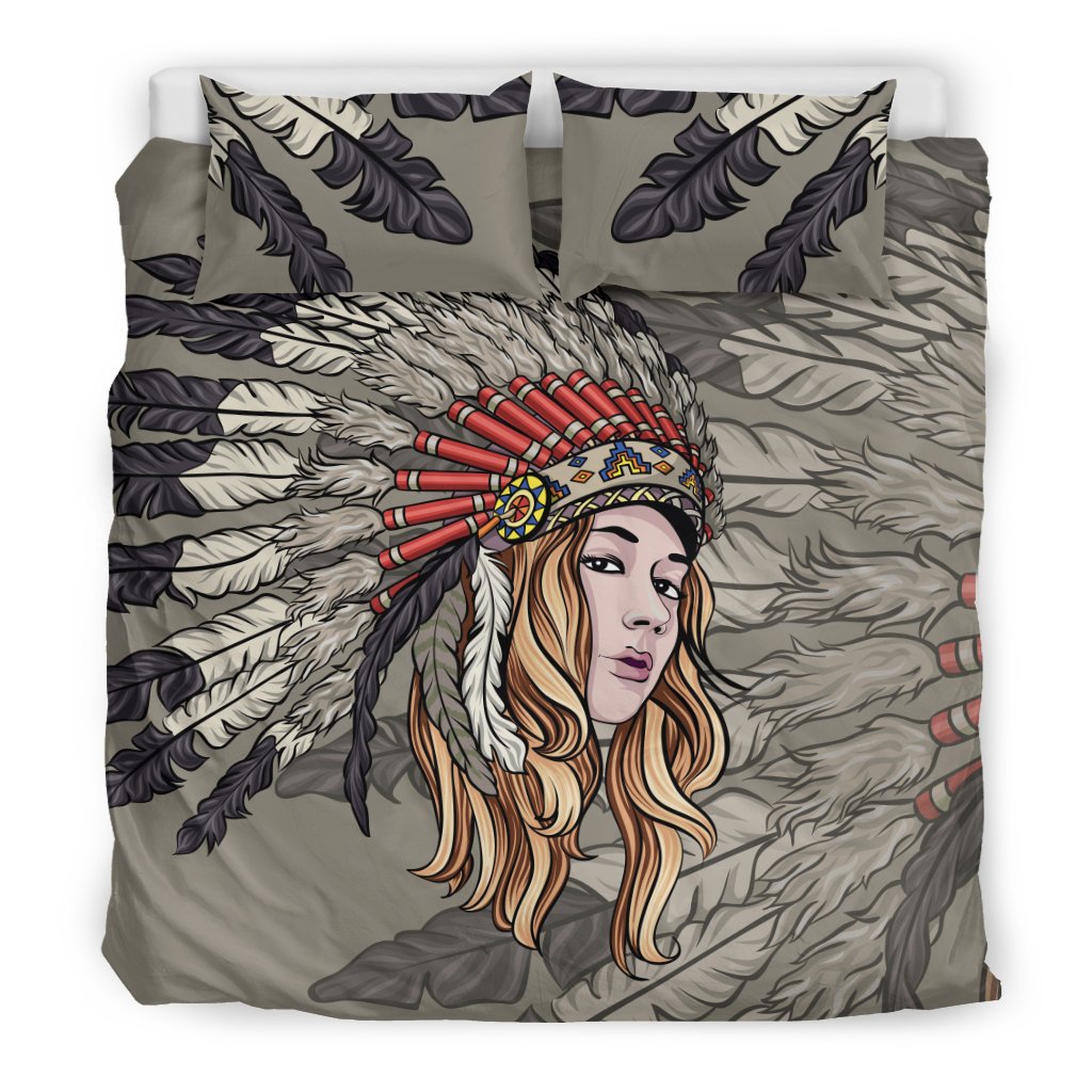 Indian girl Duvet Cover Bedding Set
