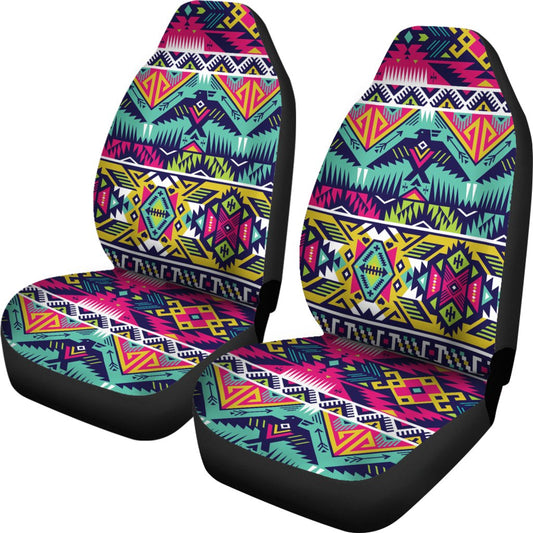 Indian Navajo Color Themed Design Print Universal Fit Car Seat Covers