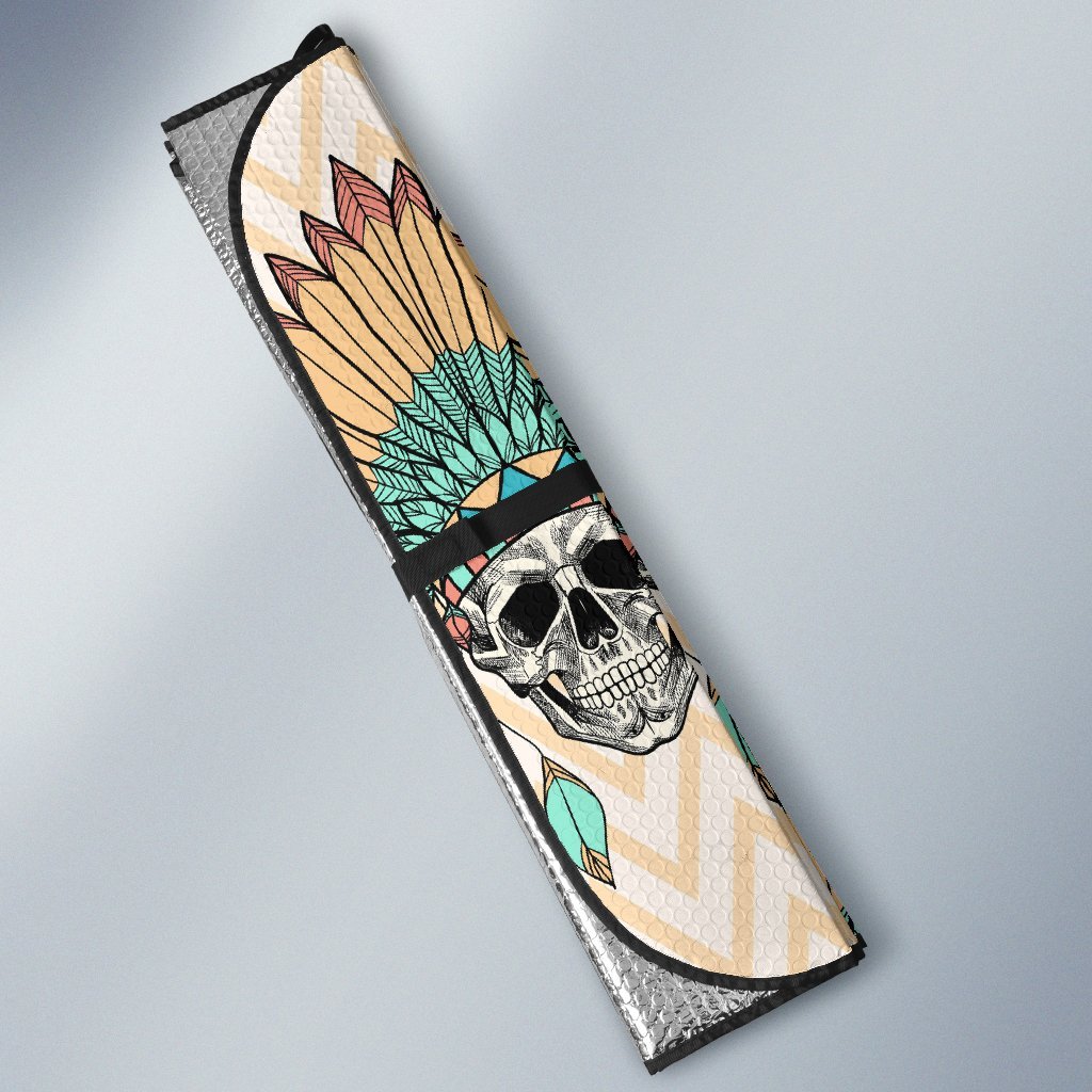 Indian Skull Pattern Car Sun Shade-JorJune