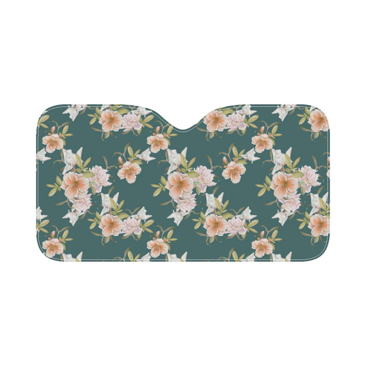 Iris Pattern Print Design IR01 Car Sun Shade-JorJune