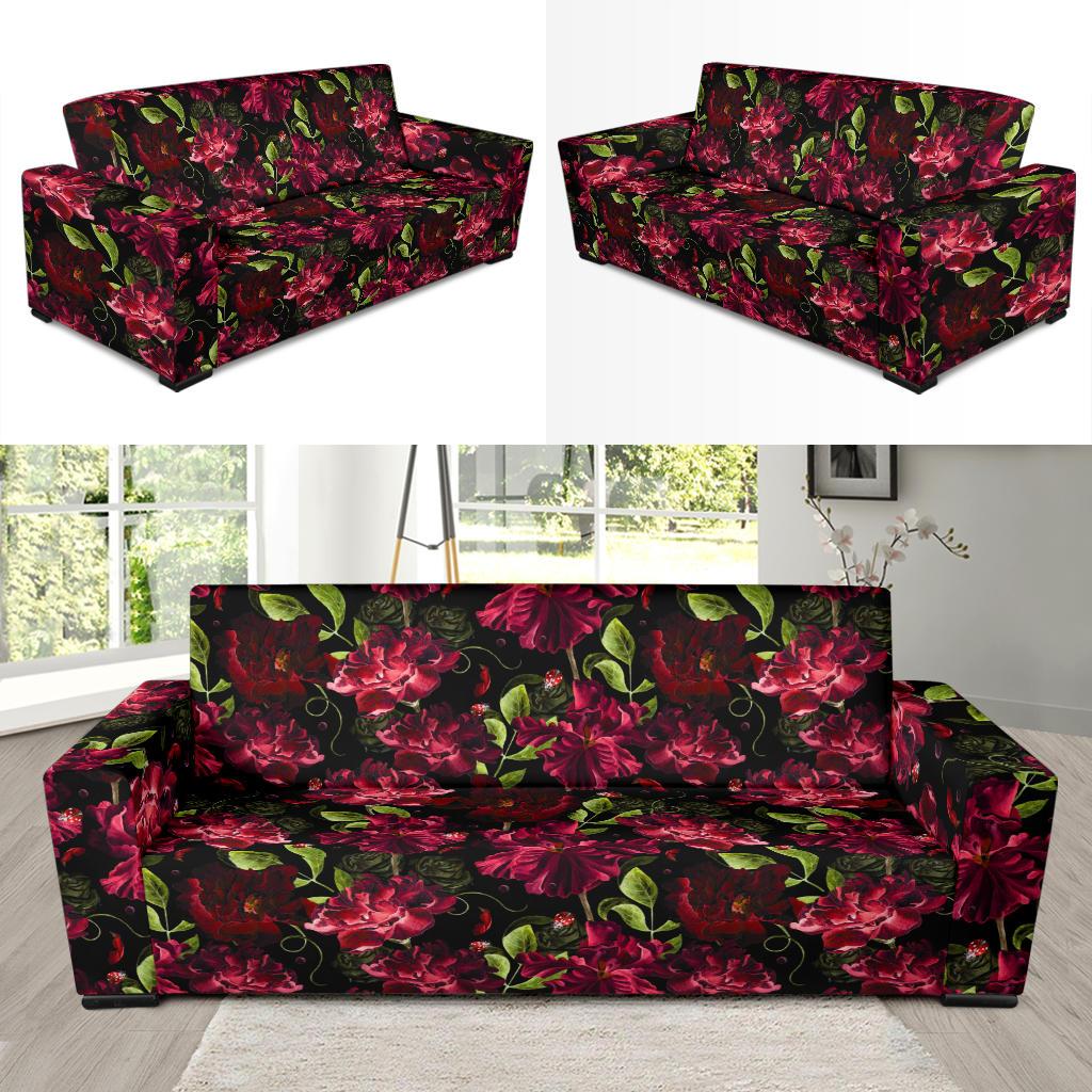 Iris Pattern Print Design IR03 Sofa Slipcover-JORJUNE.COM