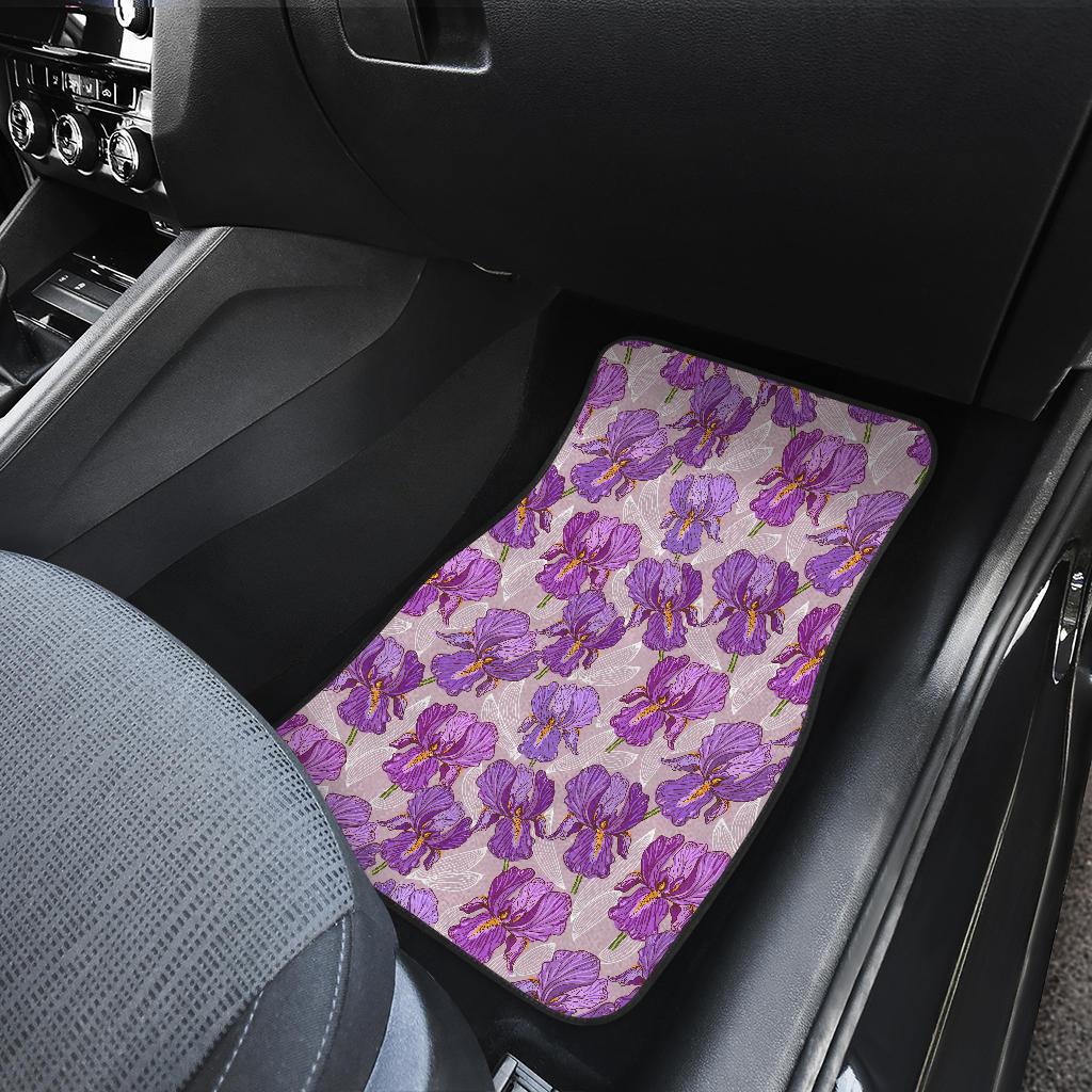 Iris Pattern Print Design IR05 Car Floor Mats-JorJune