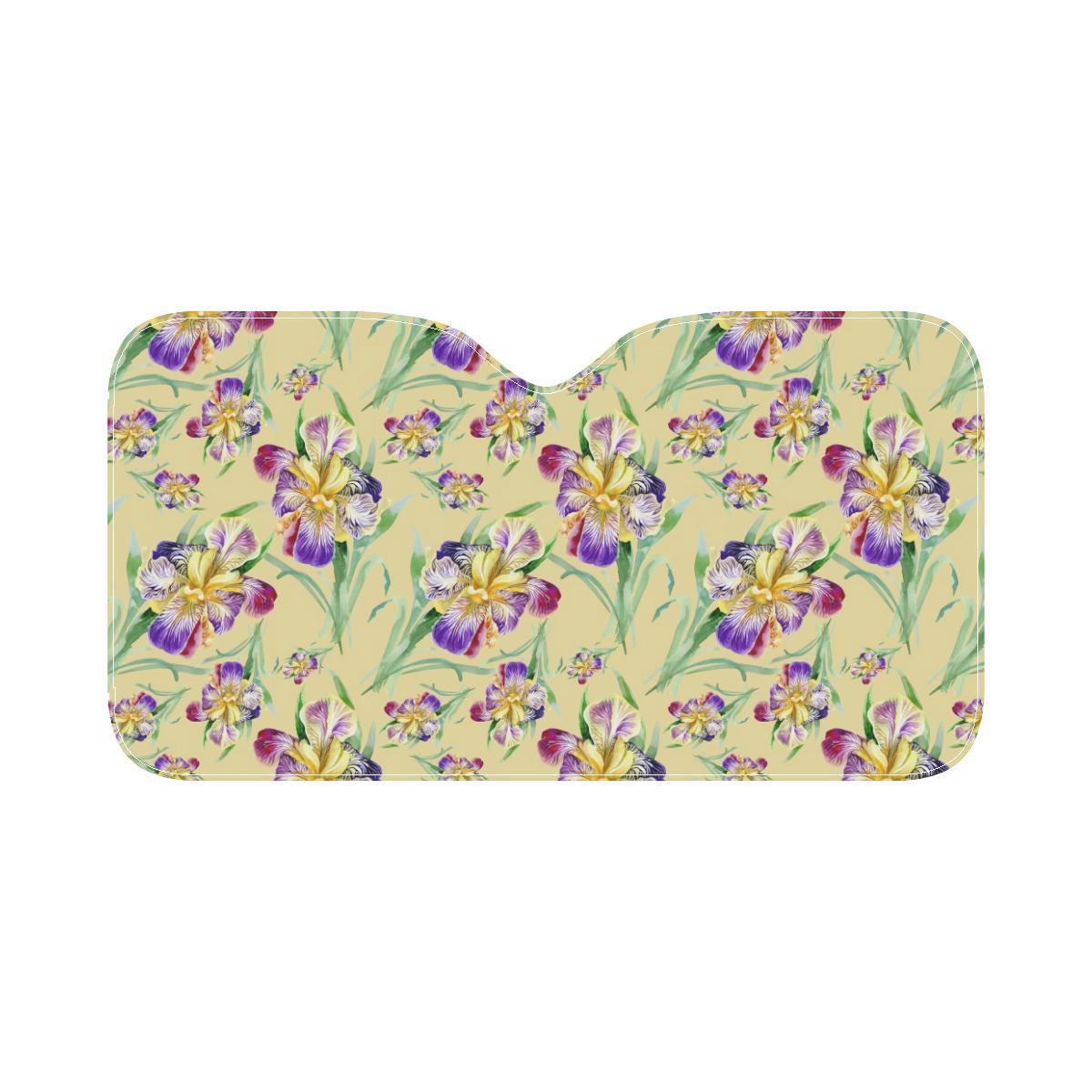 Iris Pattern Print Design IR06 Car Sun Shade-JorJune