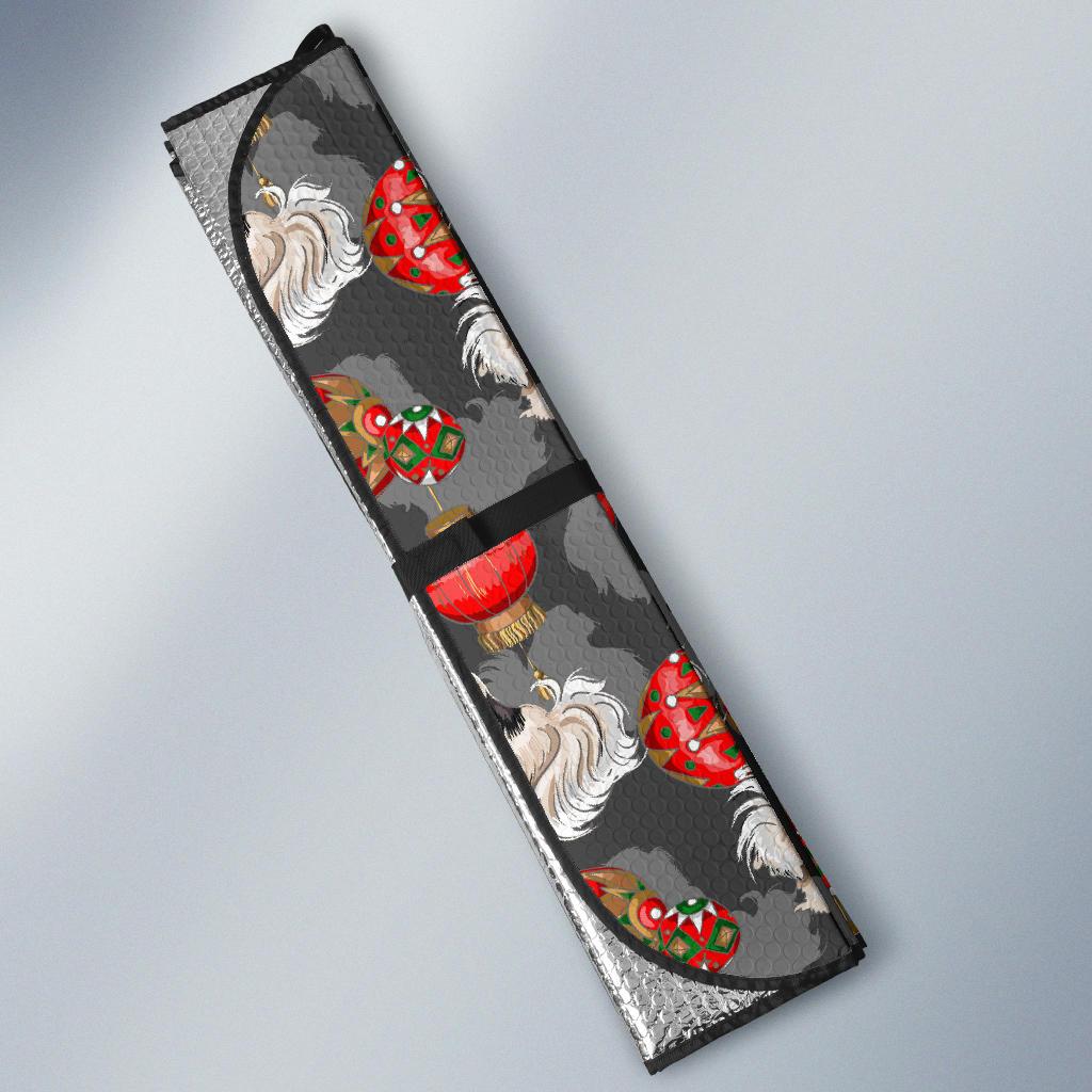 Japanese Chin Pattern Print Design 02 Car Sun Shades-JORJUNE.COM