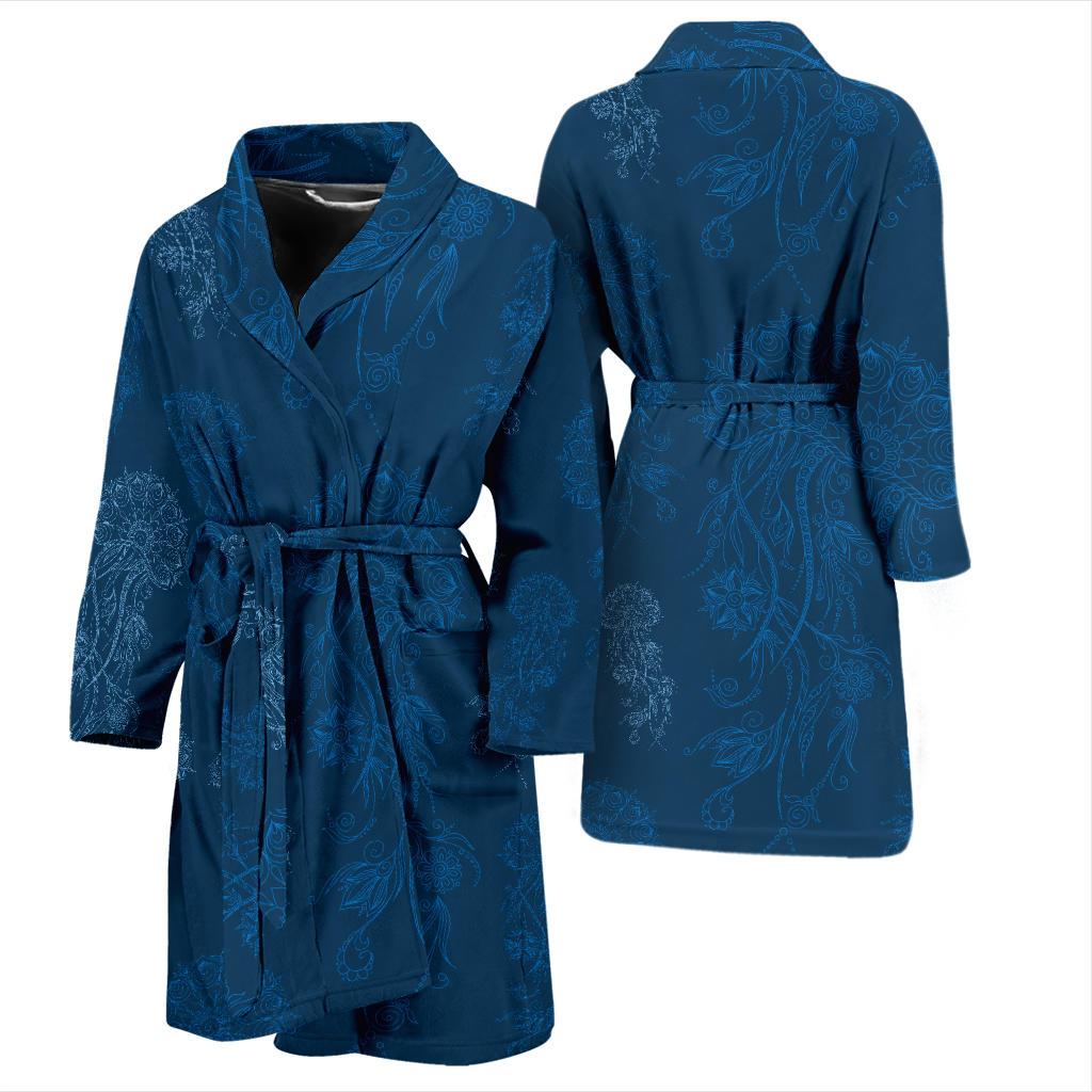 Jellyfish Pattern Print Design 01 Men Bathrobe-JORJUNE.COM
