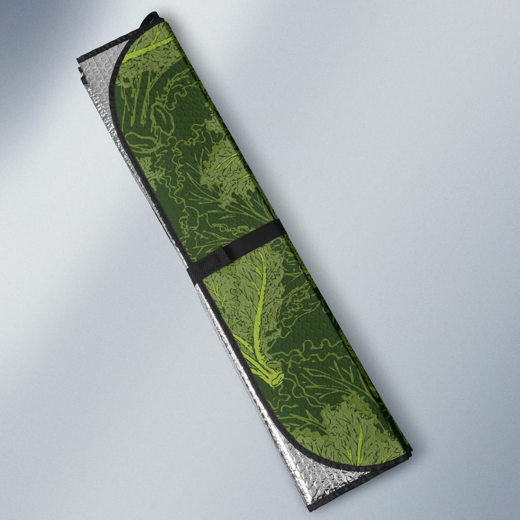 Kale Pattern Print Design 01 Car Sun Shades-JORJUNE.COM