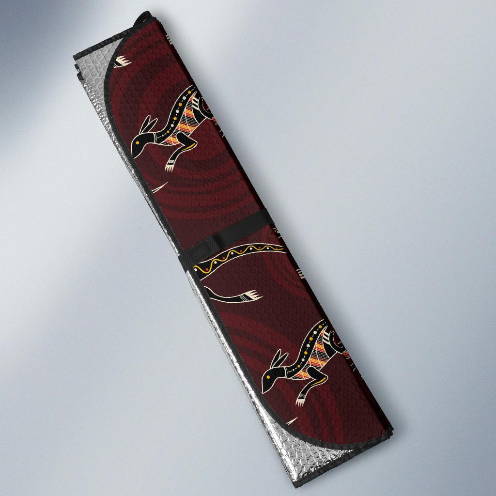 Kangaroos Pattern Print Design 05 Car Sun Shades-JORJUNE.COM