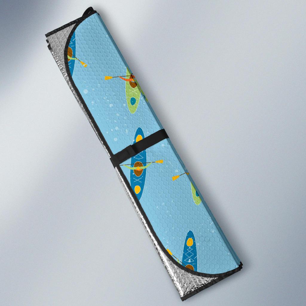 Kayak Pattern Print Design 04 Car Sun Shades-JORJUNE.COM