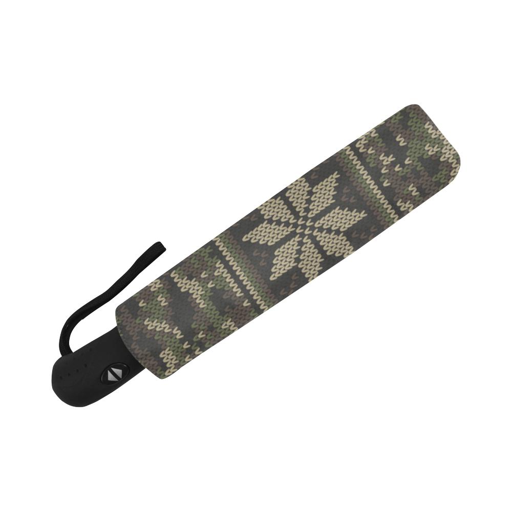 Knit Camo Automatic Foldable Umbrella
