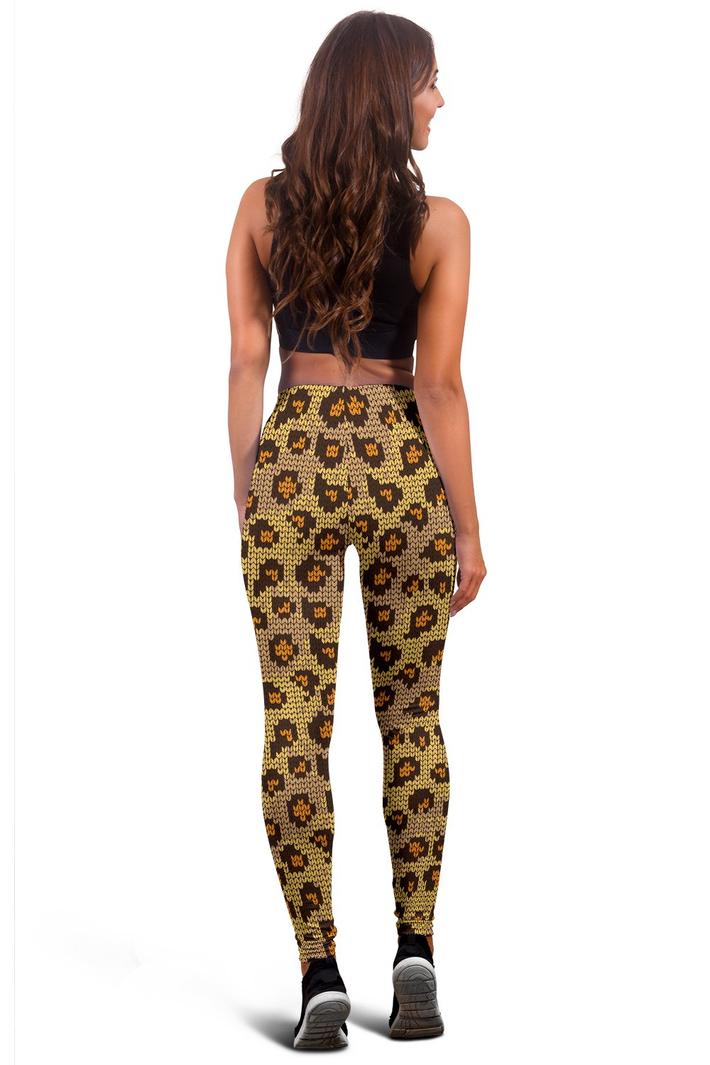 Knit Leopard Print Women Leggings