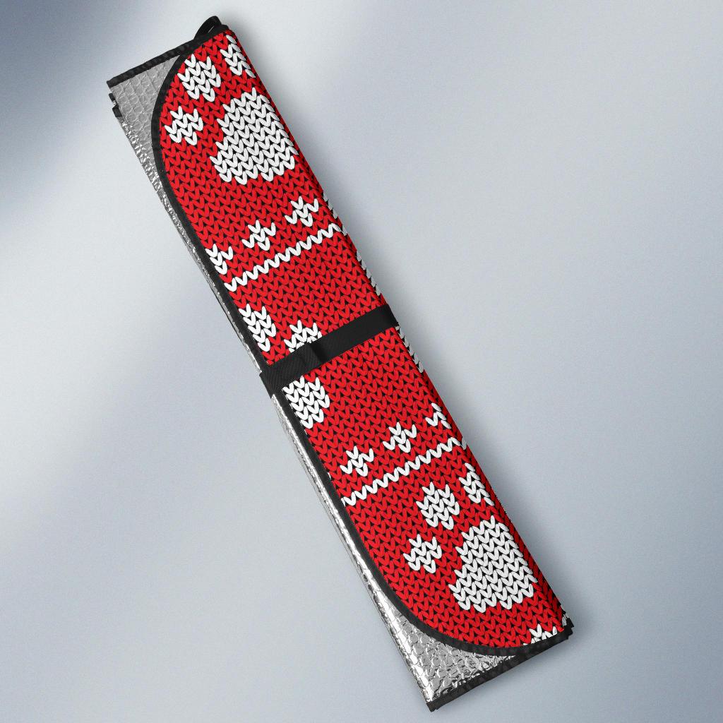 Knit Paw Pattern Print Design 03 Car Sun Shades-JORJUNE.COM