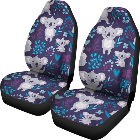Koala Cute Themed Design Print Universal Fit Car Seat Covers