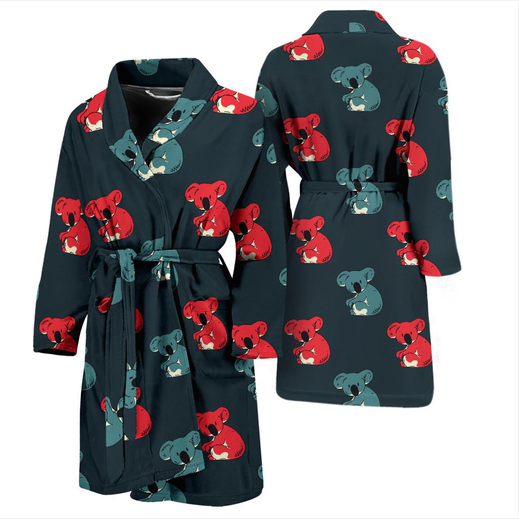 Koala Pattern Print Design 02 Men Bathrobe-JORJUNE.COM