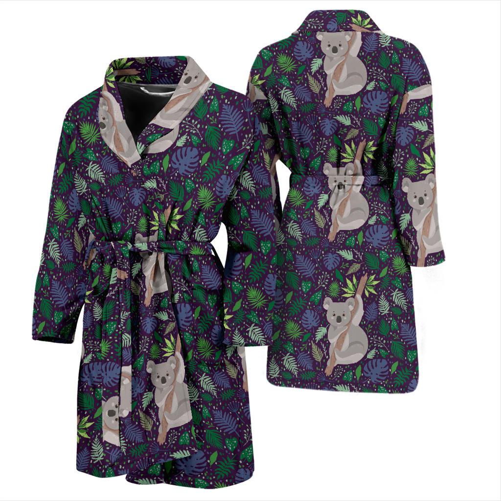 Koala Pattern Print Design 06 Men Bathrobe-JORJUNE.COM