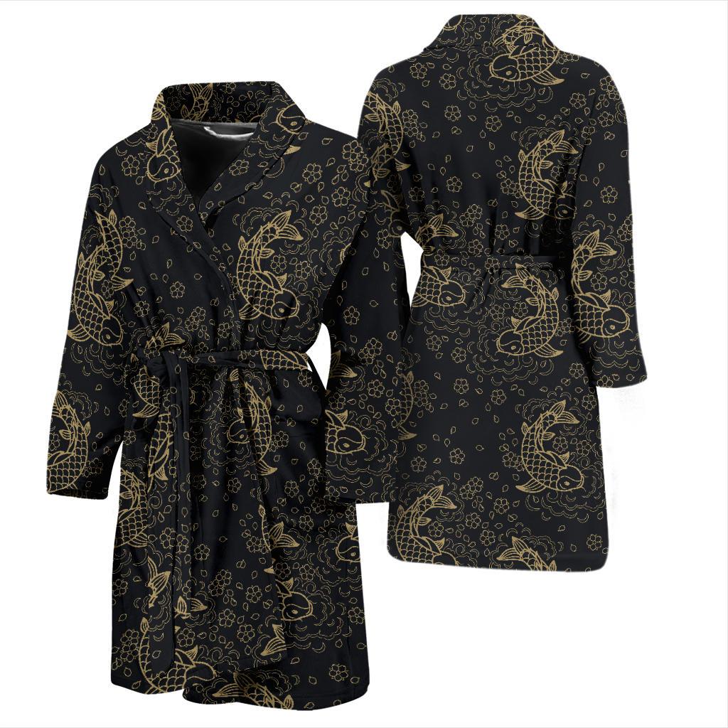 KOI Fish Pattern Print Design 02 Men Bathrobe-JORJUNE.COM