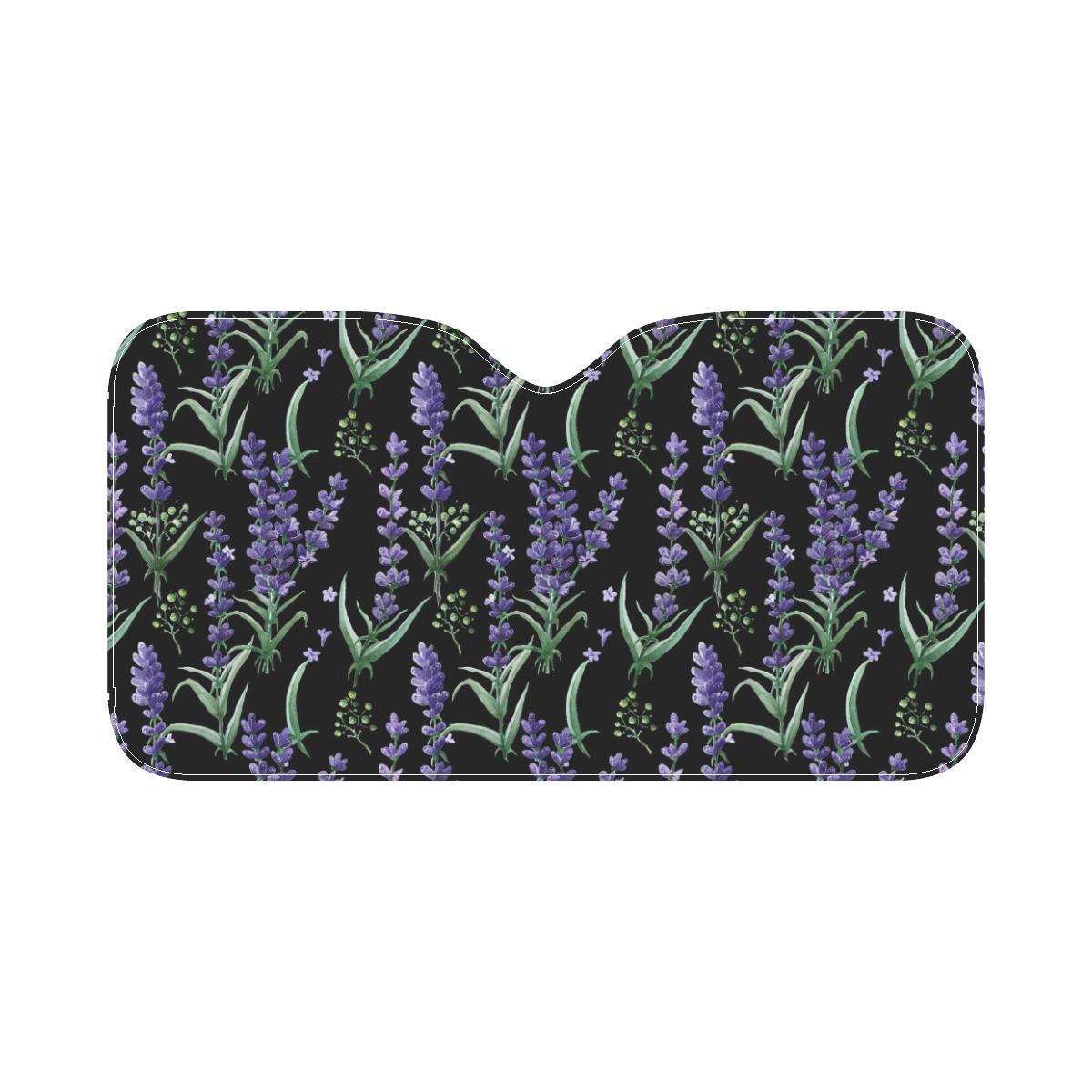 Lavender Pattern Print Design LV01 Car Sun Shade-JorJune