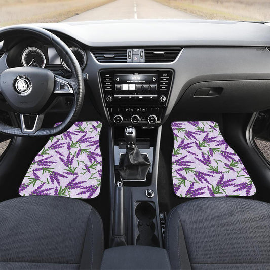 Lavender Pattern Print Design LV02 Car Floor Mats-JorJune.com