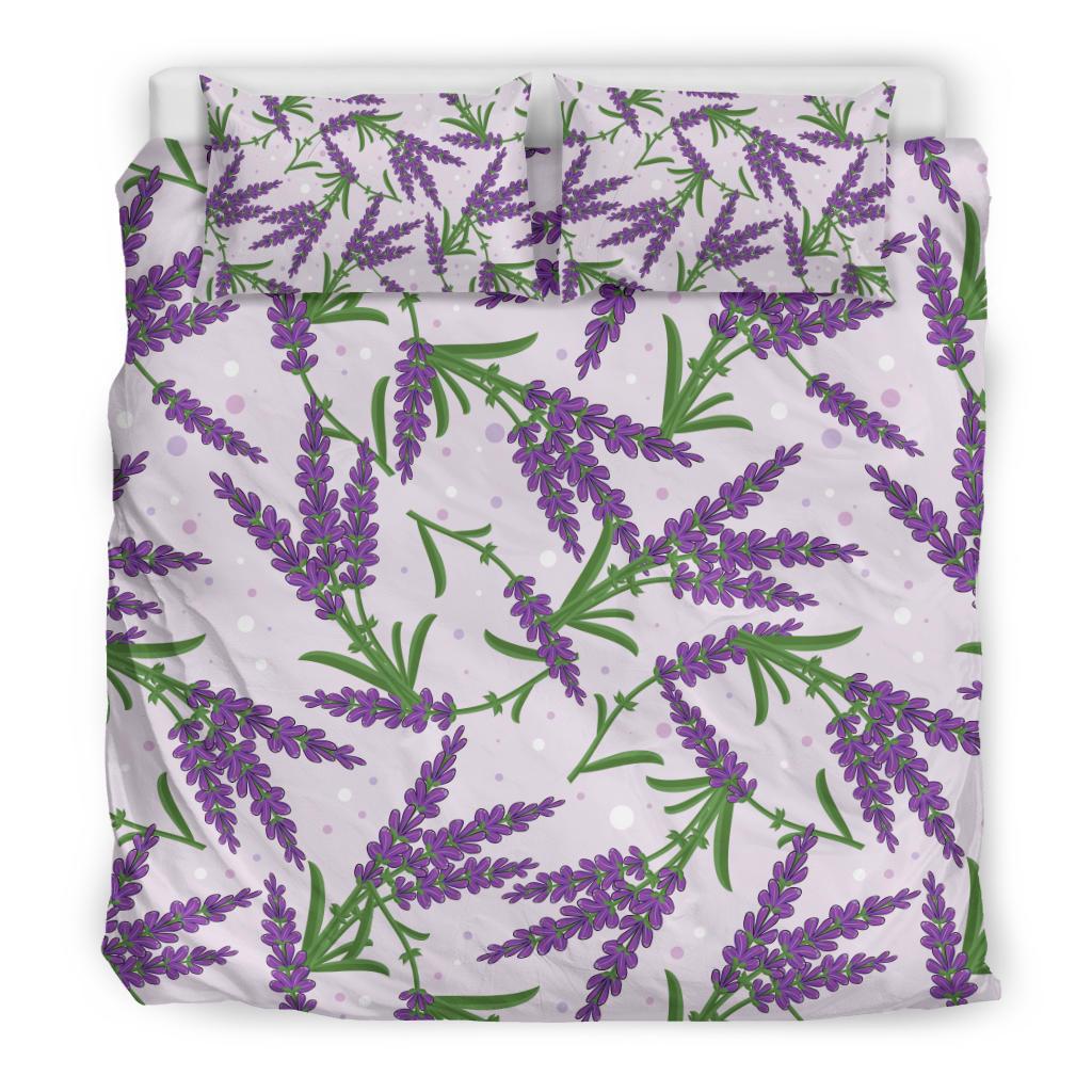 Lavender Pattern Print Design LV02 Duvet Cover Bedding Set-JORJUNE.COM