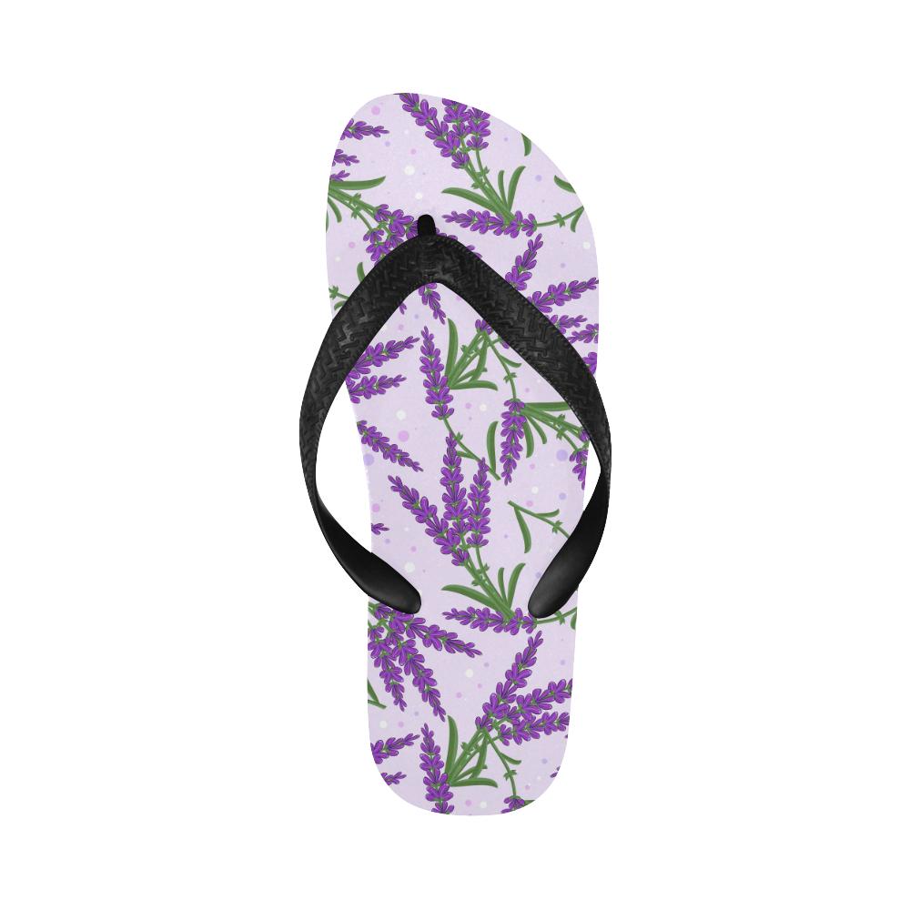 Lavender Pattern Print Design LV02 Flip Flops-JorJune