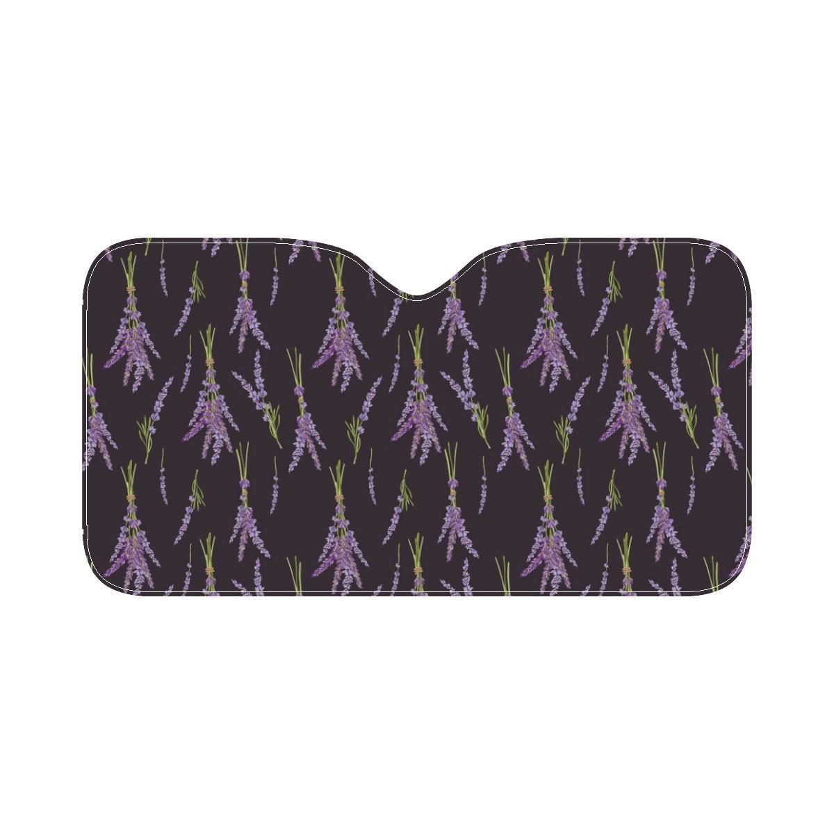 Lavender Pattern Print Design LV05 Car Sun Shade-JorJune