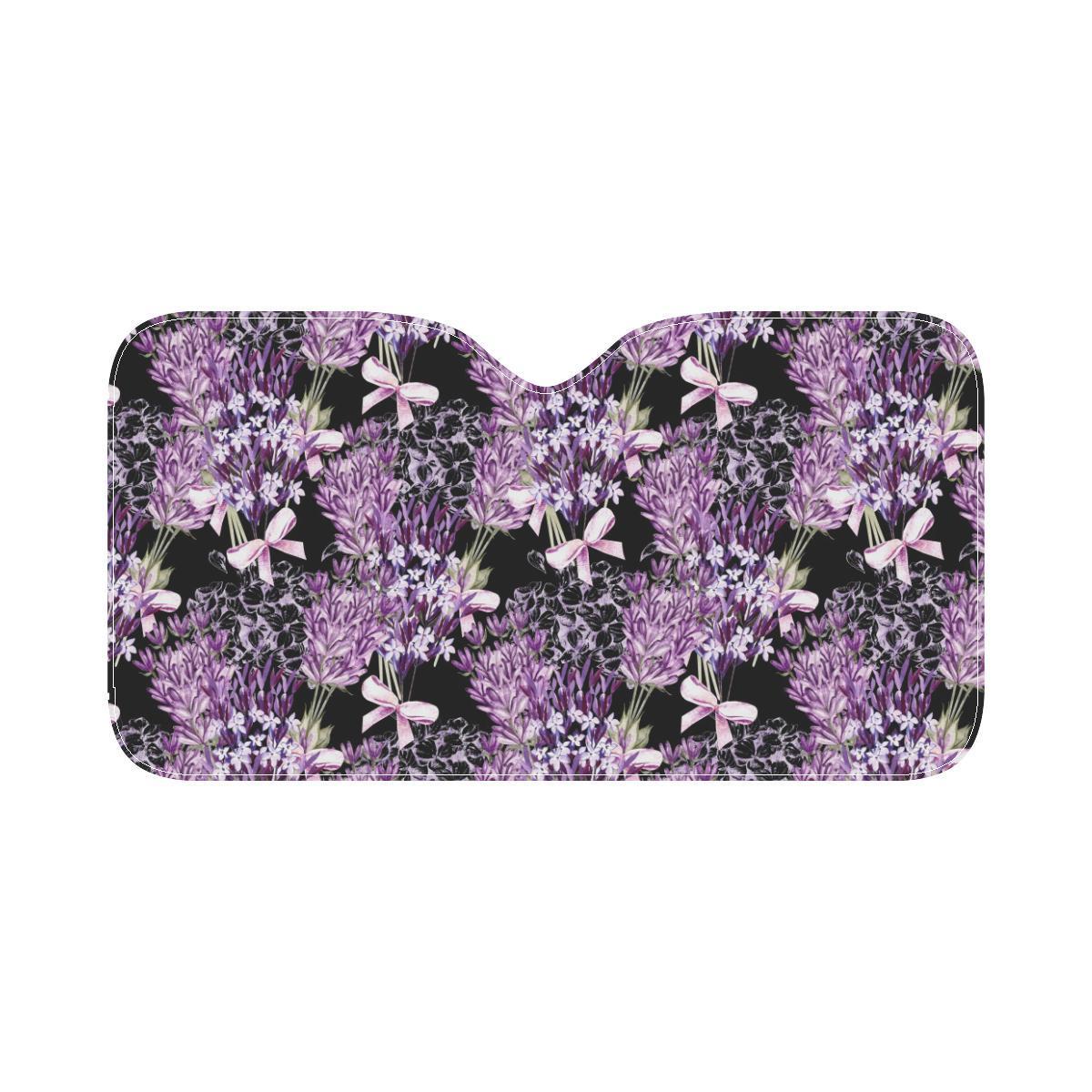 Lavender Pattern Print Design LV06 Car Sun Shade-JorJune