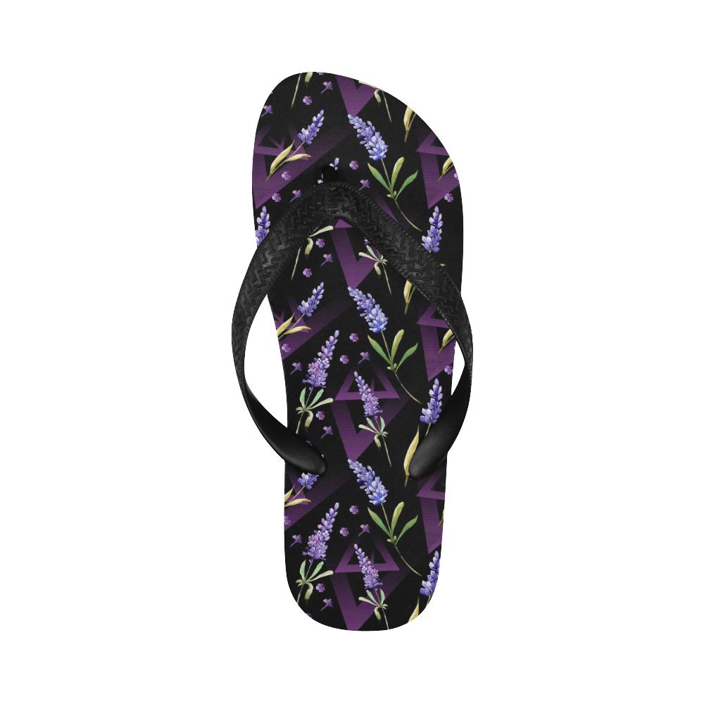 Lavender Pattern Print Design LV07 Flip Flops-JorJune