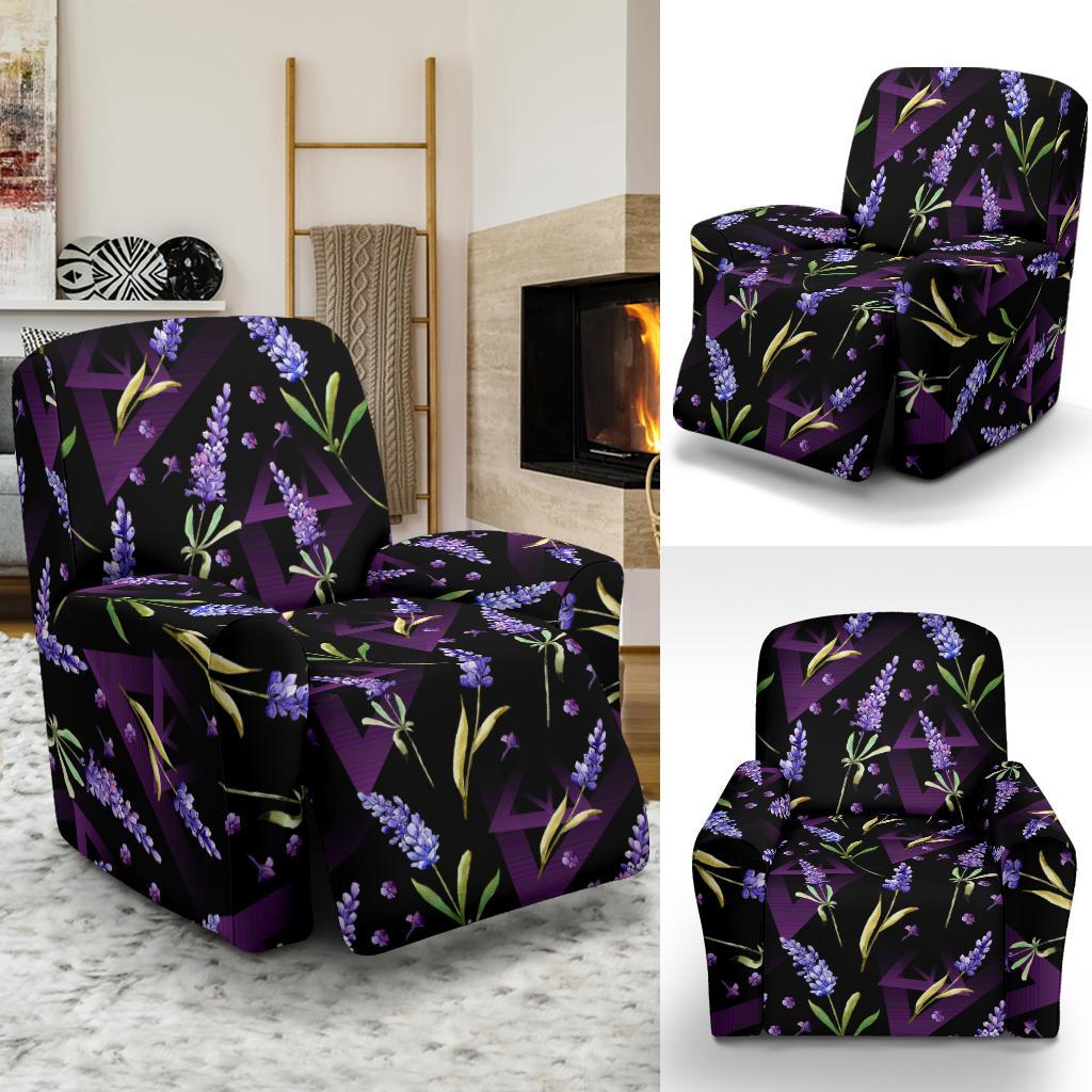 Lavender Pattern Print Design LV07 Recliner Slipcover-JORJUNE.COM