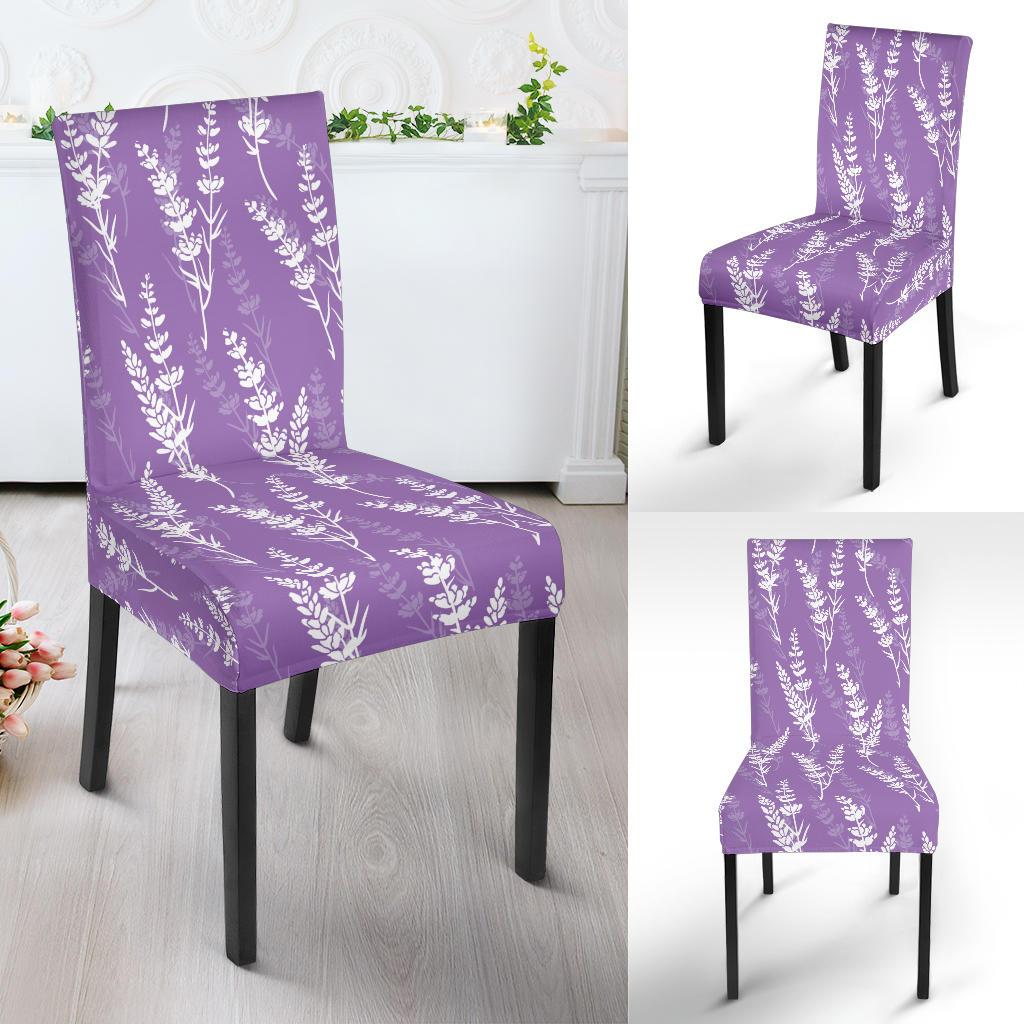 Lavender Pattern Print Design LV08 Dining Chair Slipcover-JORJUNE.COM