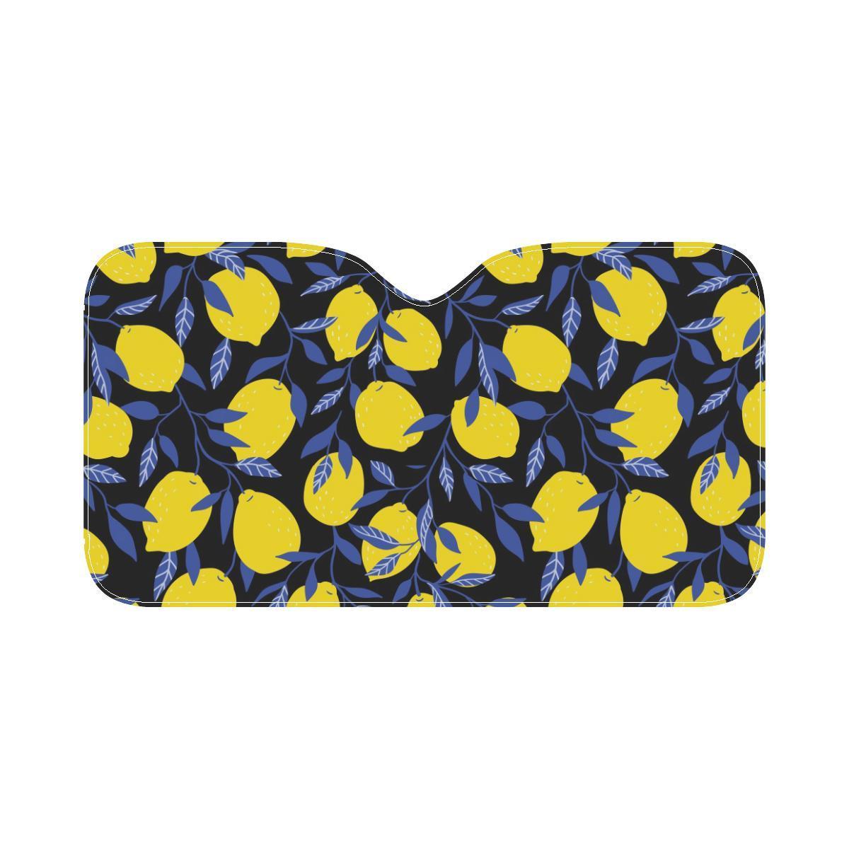 Lemon Pattern Print Design LM01 Car Sun Shade-JorJune