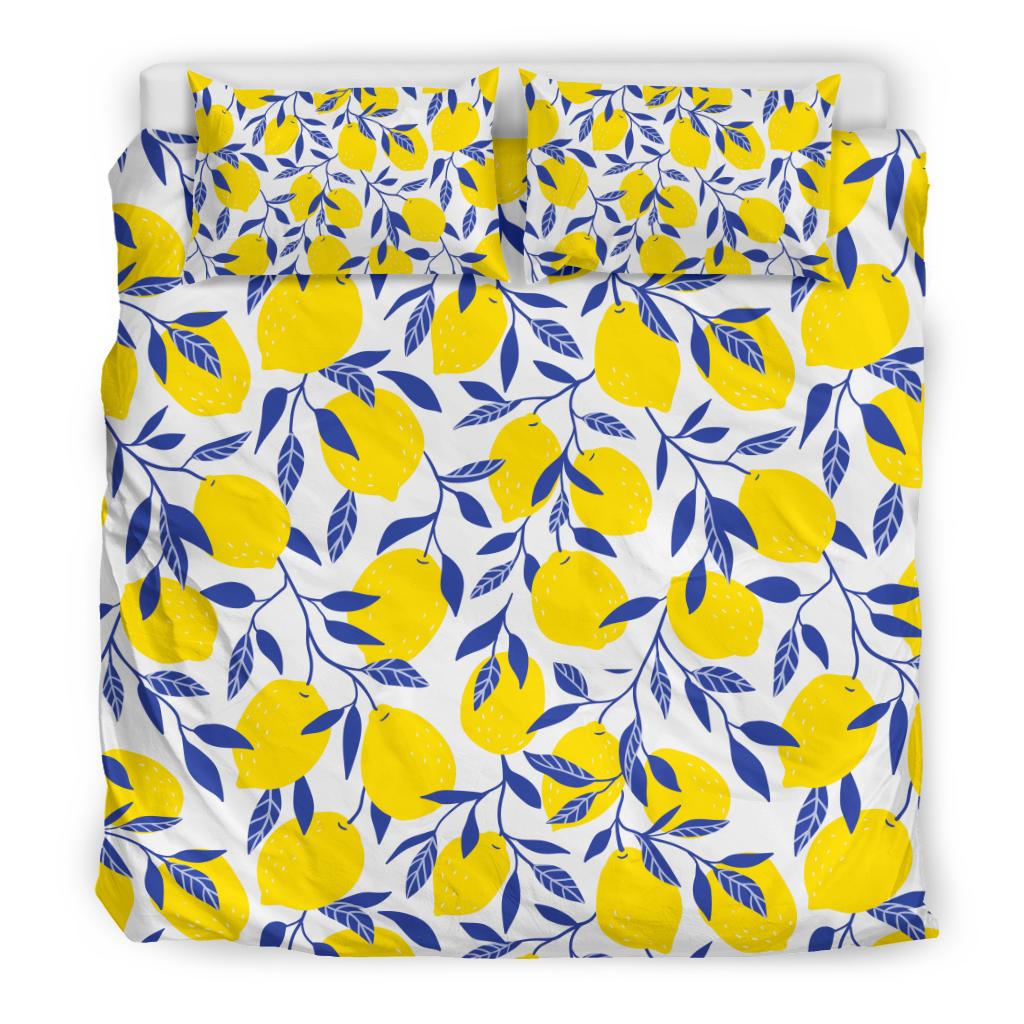 Lemon Pattern Print Design LM01 Duvet Cover Bedding Set-JORJUNE.COM