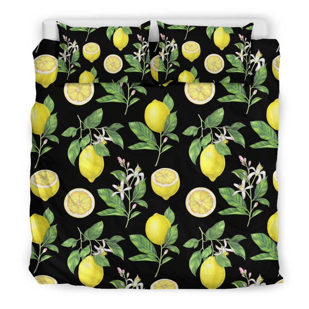 Lemon Pattern Print Design LM02 Duvet Cover Bedding Set-JORJUNE.COM