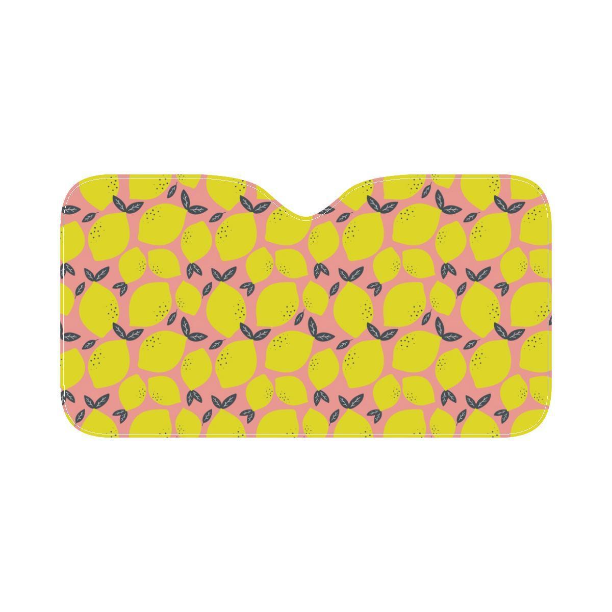 Lemon Pattern Print Design LM03 Car Sun Shade-JorJune