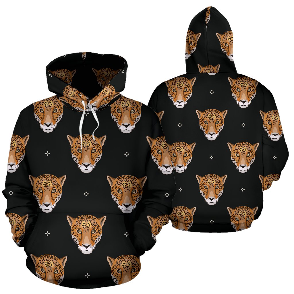 Leopard Head Pattern All Over Print Hoodie