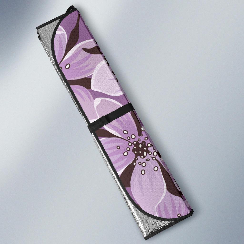 Lilac Pattern Print Design 01 Car Sun Shades-JORJUNE.COM