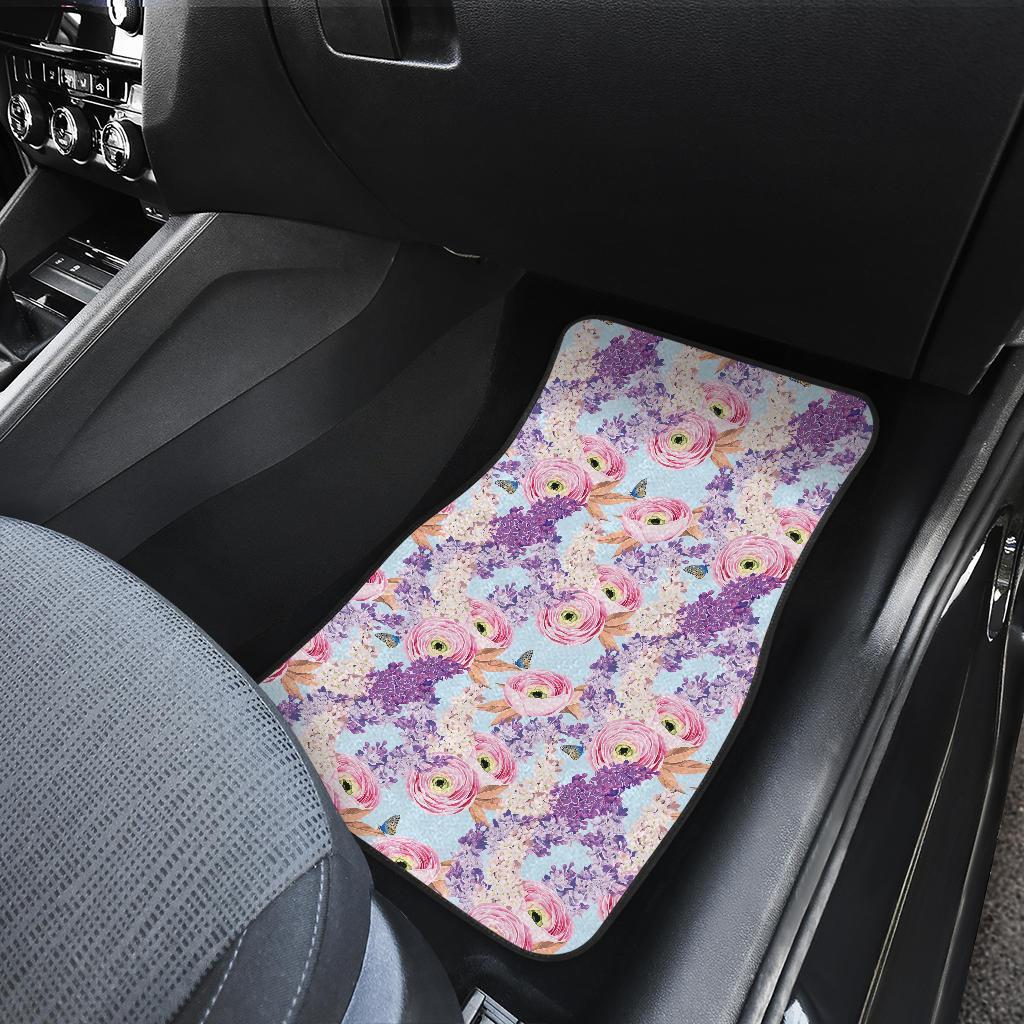 Lilac Pattern Print Design LI03 Car Floor Mats-JorJune.com