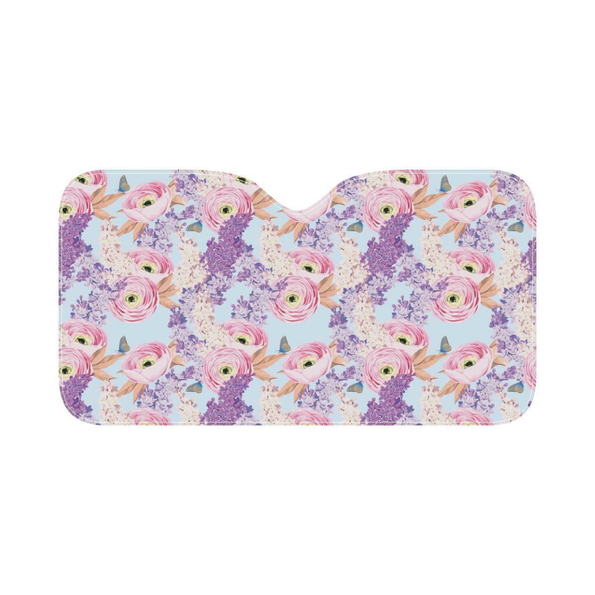 Lilac Pattern Print Design LI03 Car Sun Shade-JorJune